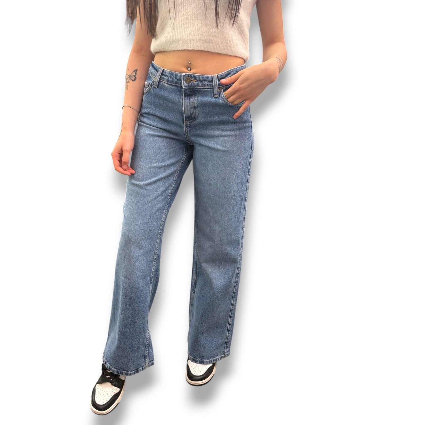 GUESS JEANS - Pantalone Donna, mod.Wide Leg, (L30)