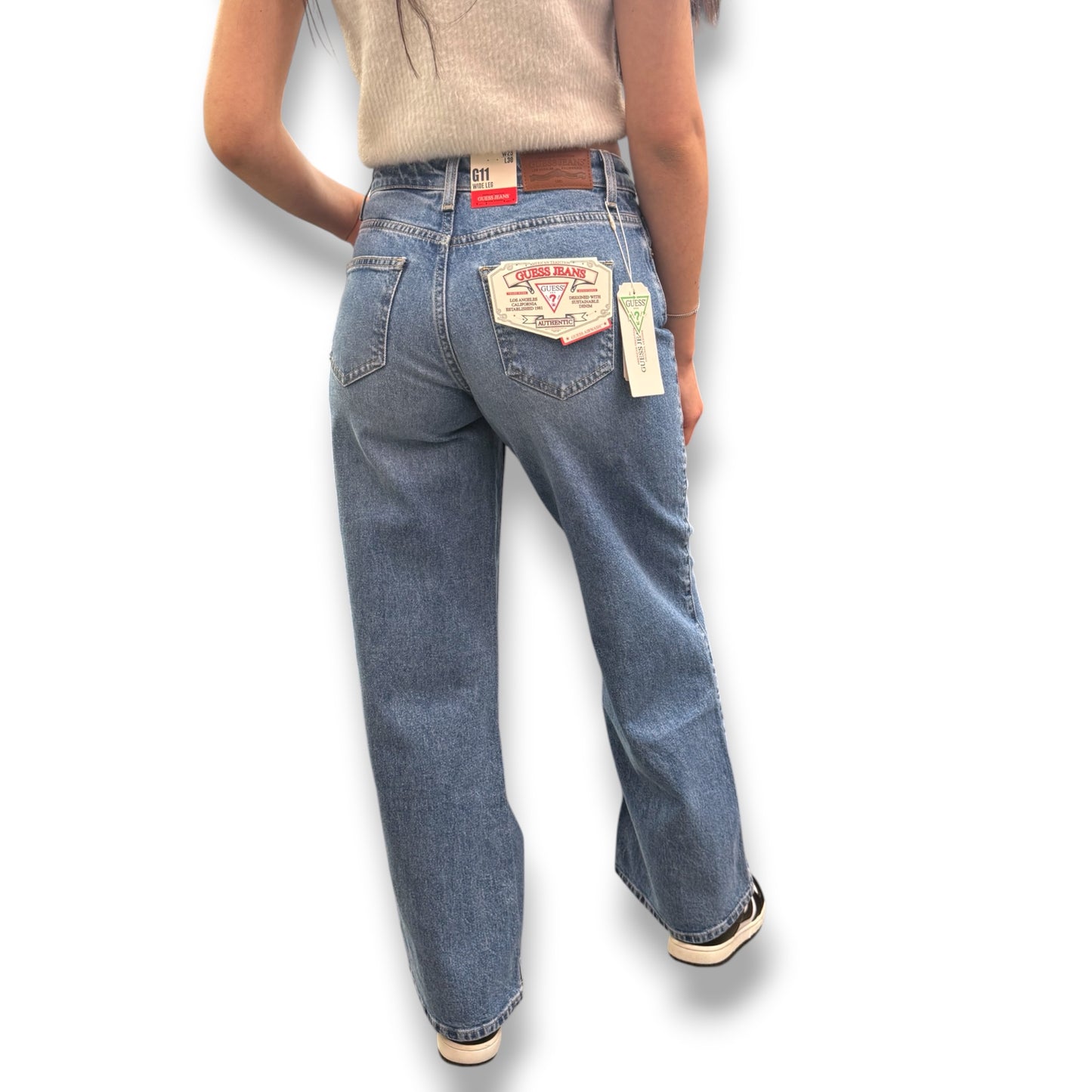 GUESS JEANS - Pantalone Donna, mod.Wide Leg, (L30)