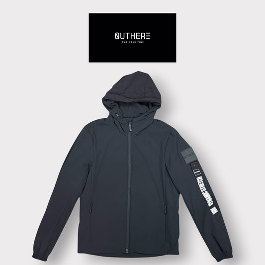 OUTHERE - Giubbotto Uomo, 100 grammi in tessuto tecnico, con cappuccio, mod.Wolf, Col.Blue Navy