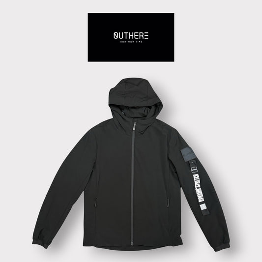 OUTHERE - Giubbotto Uomo, 100 grammi in tessuto tecnico, con cappuccio, mod.Wolf, Col.Black