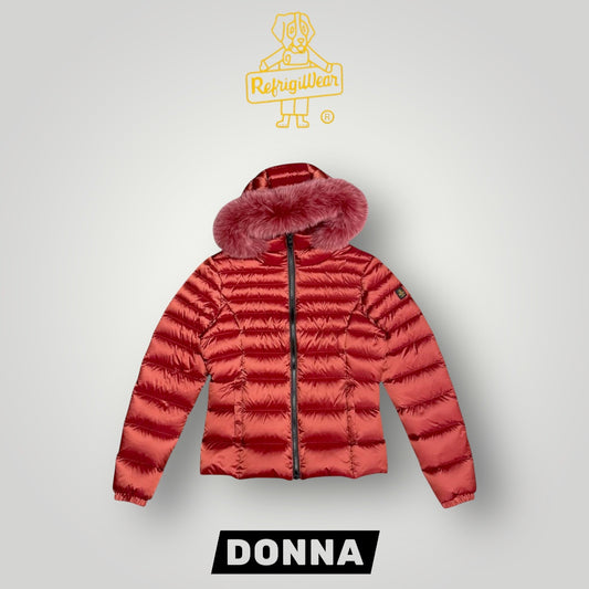 Giubbotto Refrigiwear Donna, mod.Mead Fur Jacket, Col.Rosso Mattone