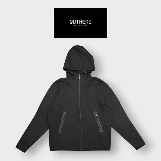 OUTHERE - Giubbofelpa Uomo, con cappuccio, mod.Ember, Col.Black