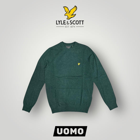Maglioncino LYLE & SCOTT Uomo, 80% Lana - 20% Nylon, col.Argyle Teal Marl