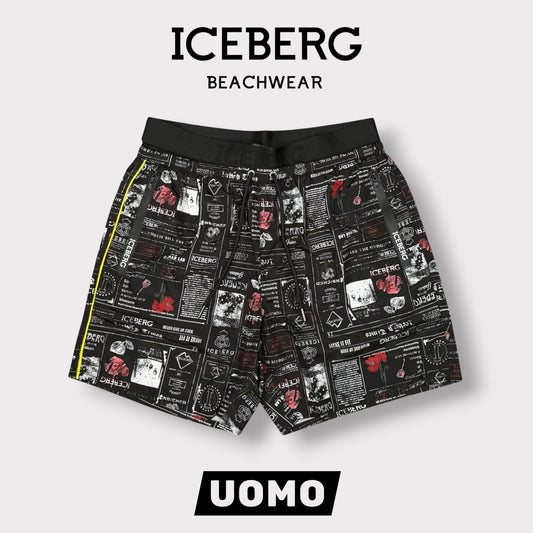 ICEBERG BEACHWEAR- Costume Uomo, con fantasia