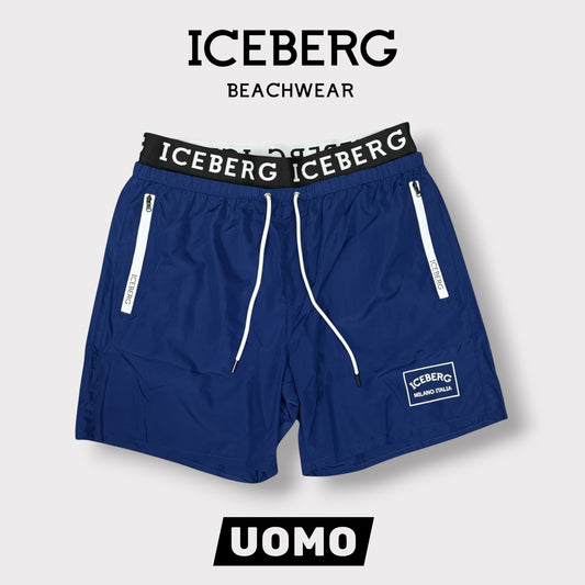 ICEBERG BEACHWEAR- Costume Uomo, col.Blu