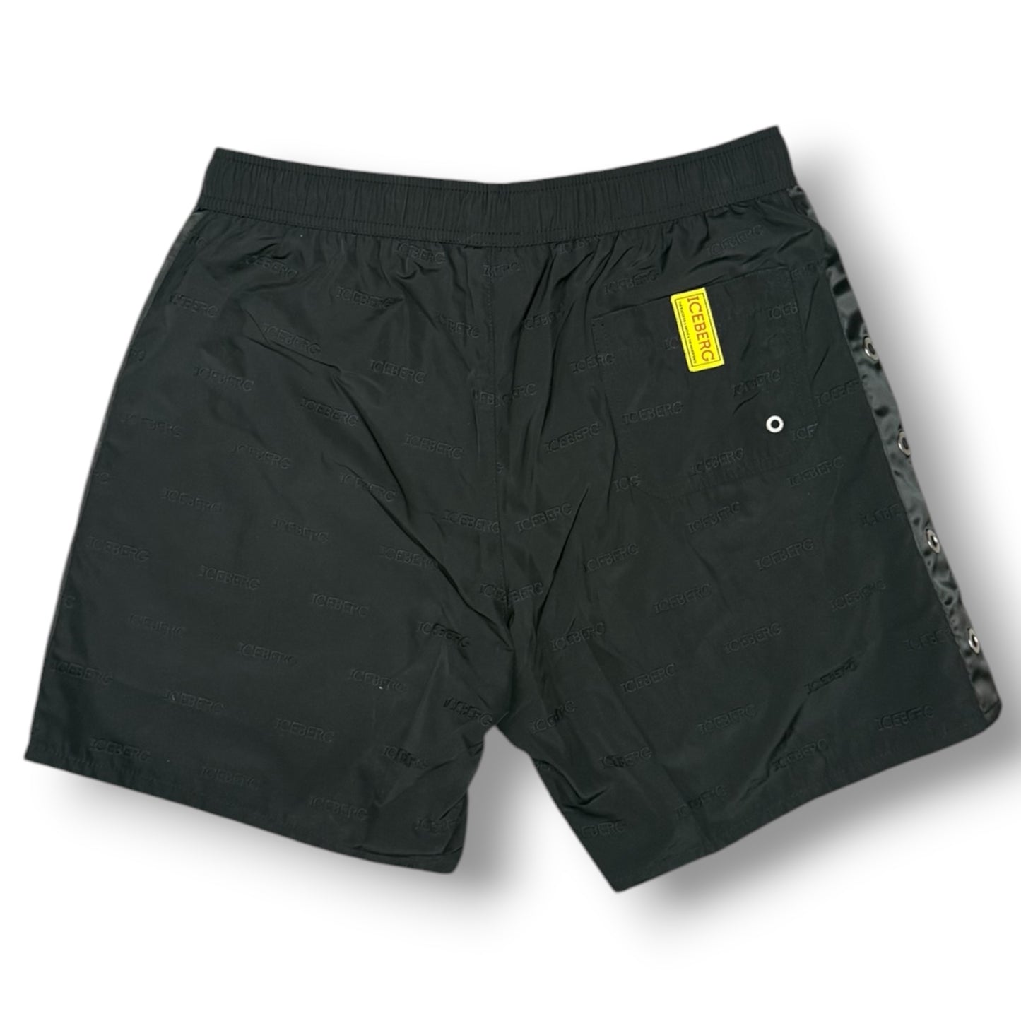 ICEBERG BEACHWEAR- Costume Uomo, con loghi ricamati, col.Nero