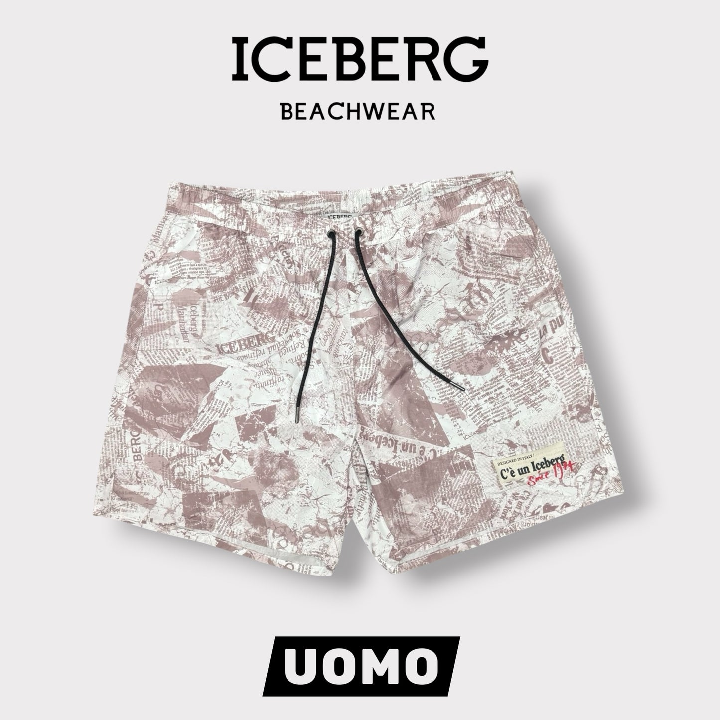 ICEBERG BEACHWEAR- Costume Uomo, con fantasia