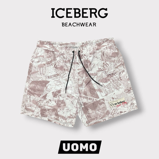 ICEBERG BEACHWEAR- Costume Uomo, con fantasia