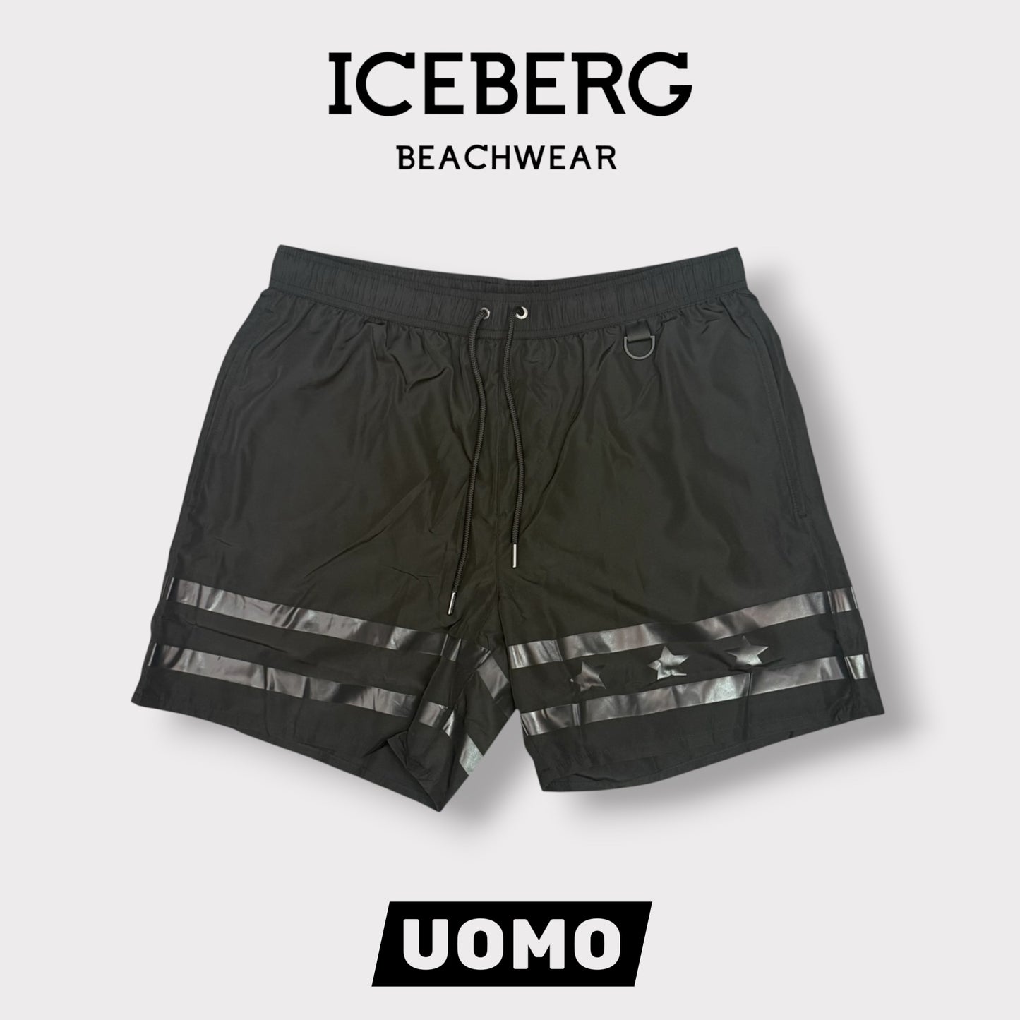 ICEBERG BEACHWEAR- Costume Uomo, col.Nero