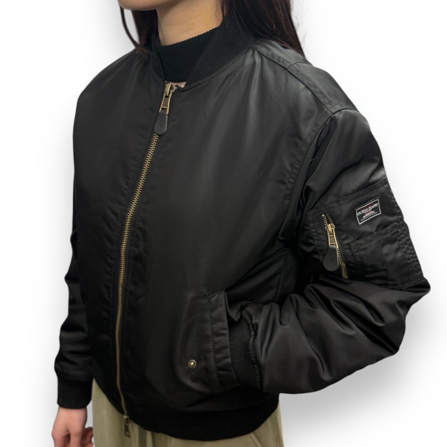 Giubbotto GUESS JEANS Donna, mod.Aviator, col.Nero