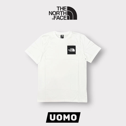 THE NORTH FACE- T-Shirt Uomo con logo quadrato lato cuore, Col.Bianco