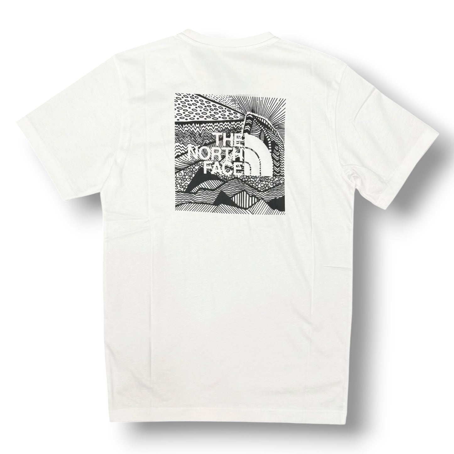 THE NORTH FACE- T-Shirt Uomo con logo lato cuore e stampa sulla schiena, Col.Bianco