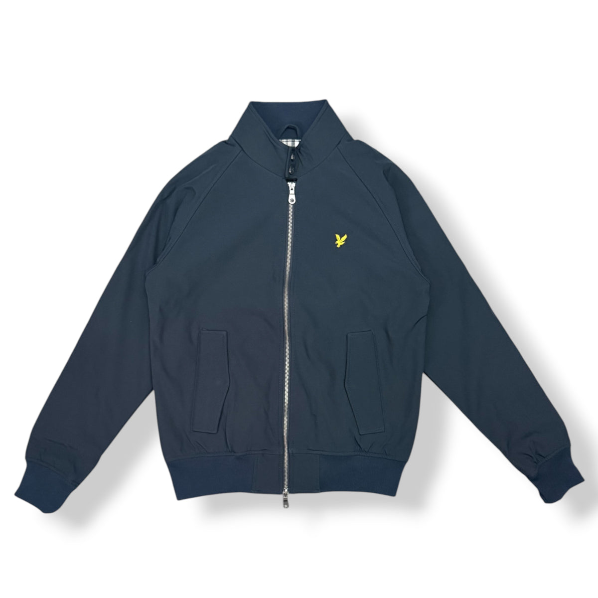 LYLE&SCOTT- Giubbotto Uomo, in softshell con interno in flanella, senza cappuccio, mod.Softshell Harrington Jacket, col.Dark Navy