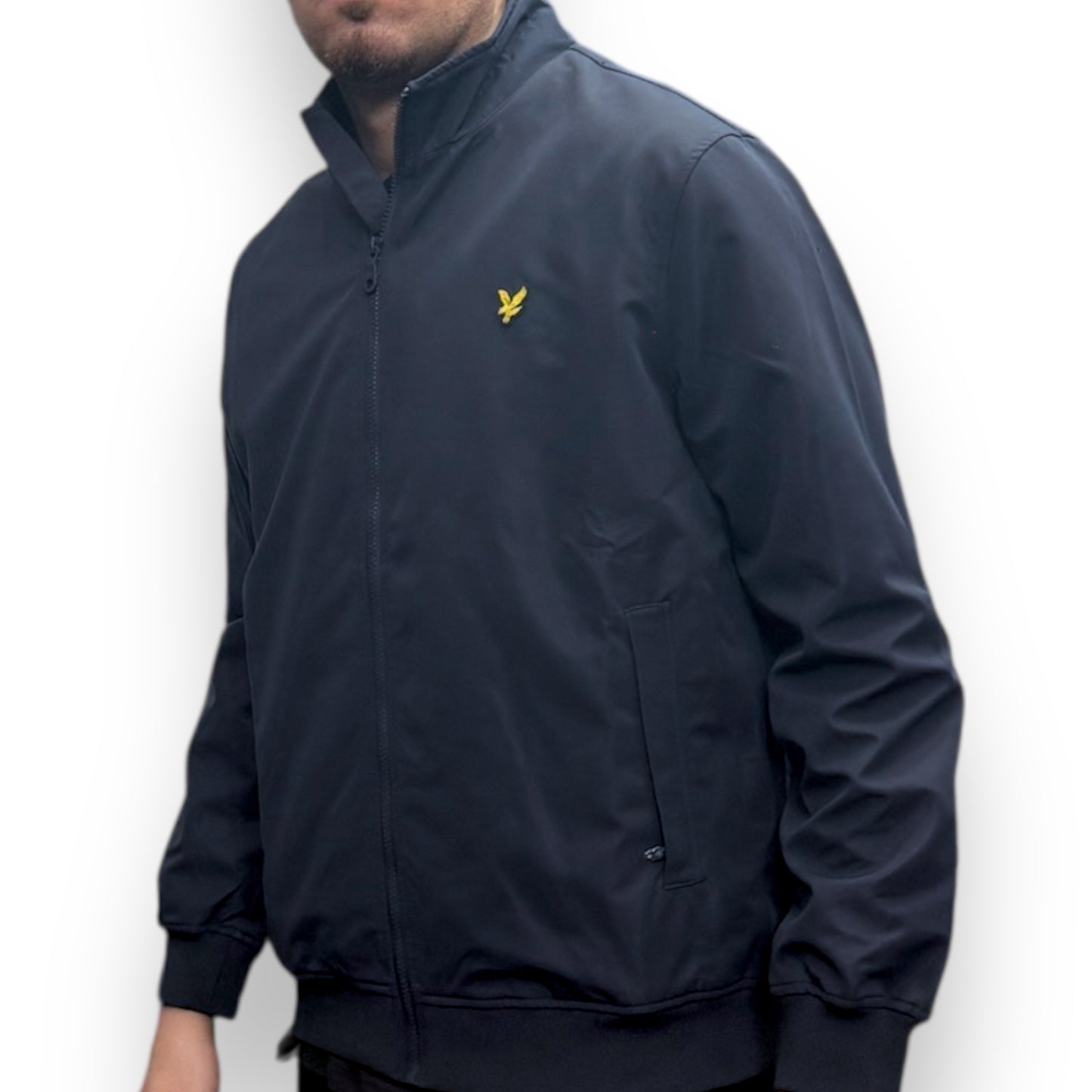 Giubbotto LYLE&SCOTT in tessuto tecnico(primaverile), senza cappuccio, mod.Mesh Backed Funnel, Col.Blu